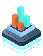 illustration of 3d graph to depict professional IT services