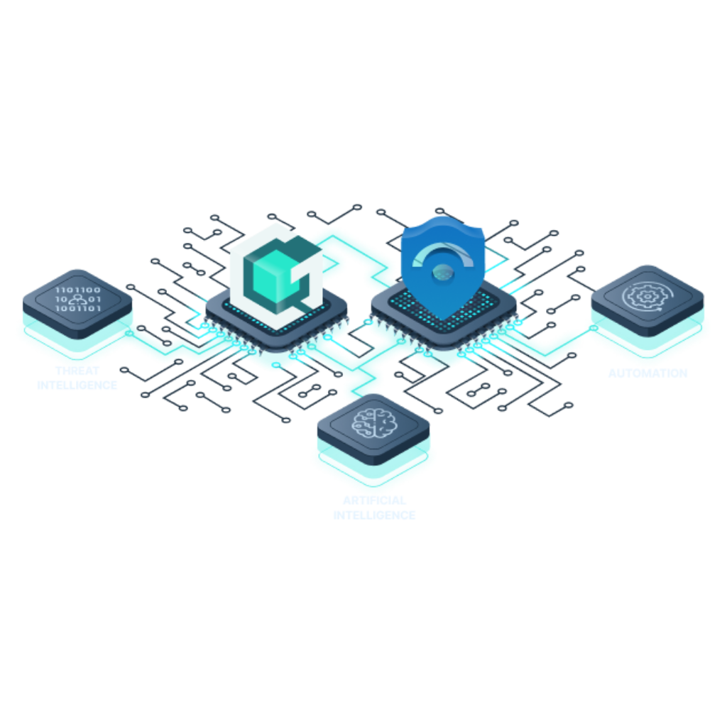 3D illustration showing cloudguard connecting to microsoft sentinel