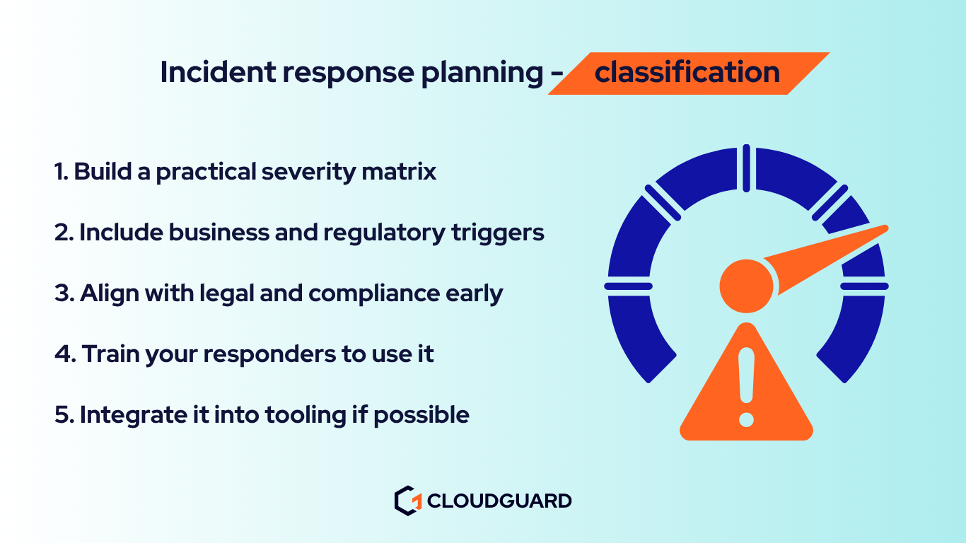 incident response planning - incident classification