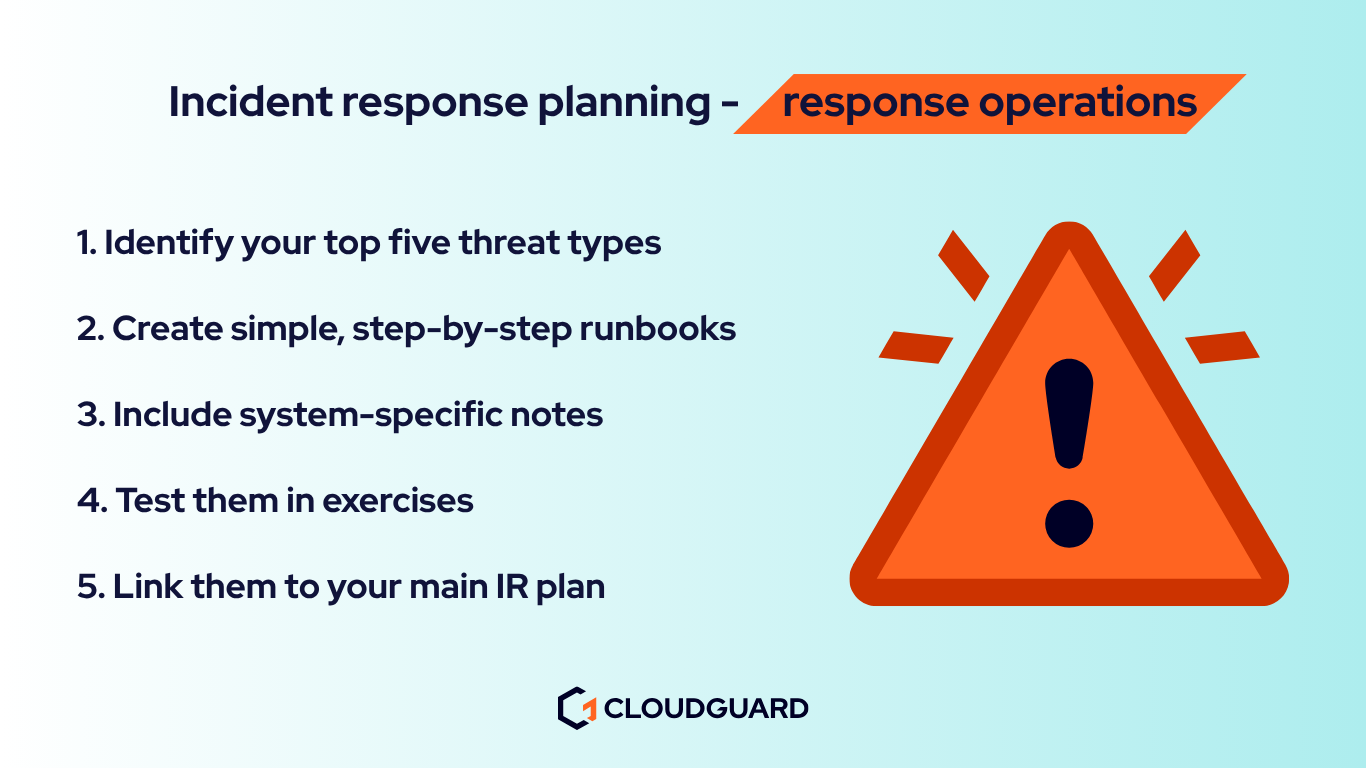 incident response planning - response operations