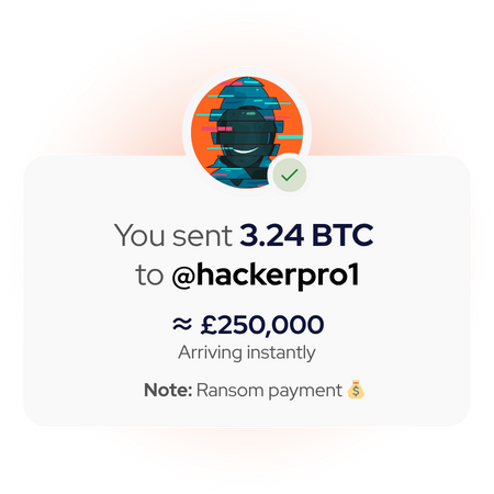 screenshot showing ransom payment made
